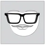 grey horn-rimmed squared glasses image